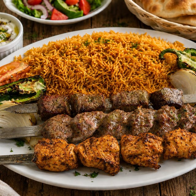 Chicken Shish Tawook + Double Meat Skewer.