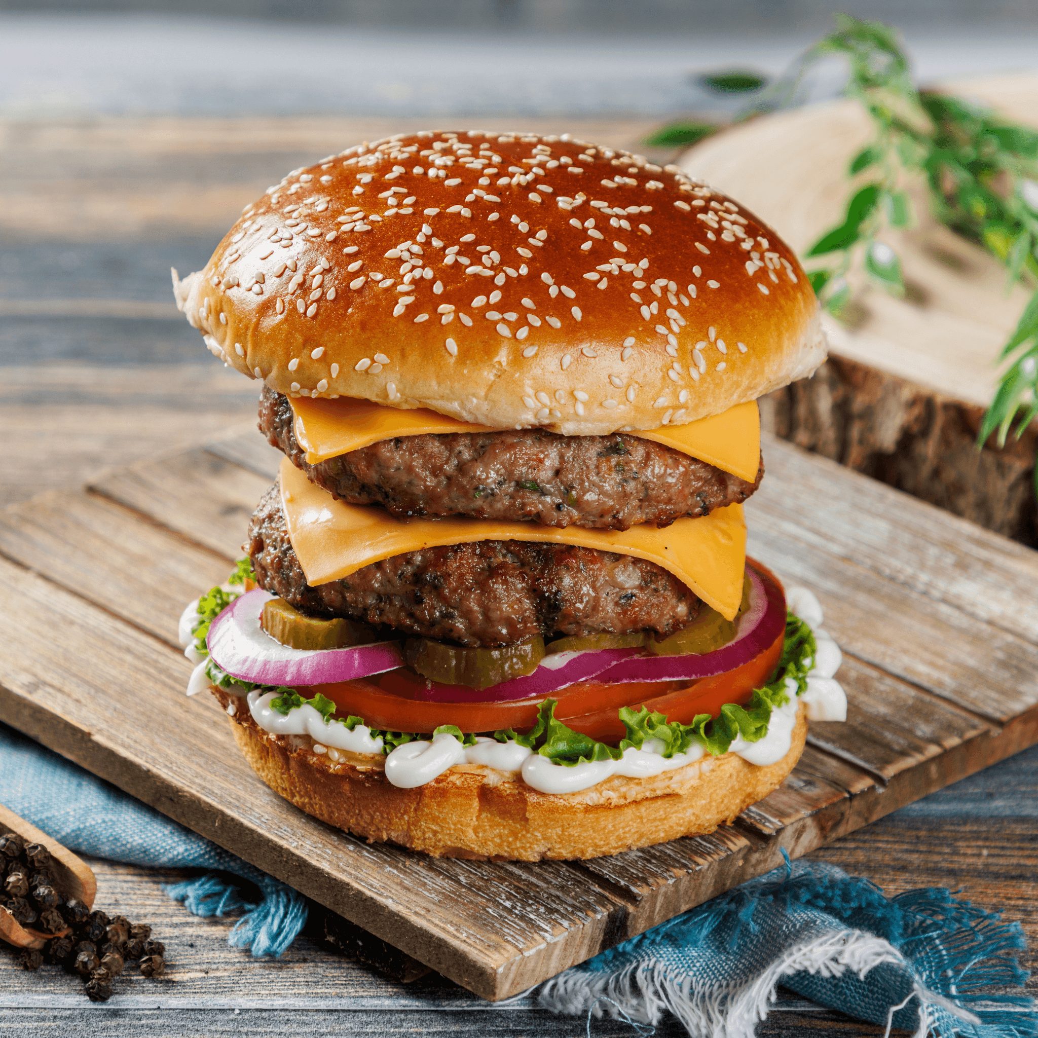 Double Cheese Burger.