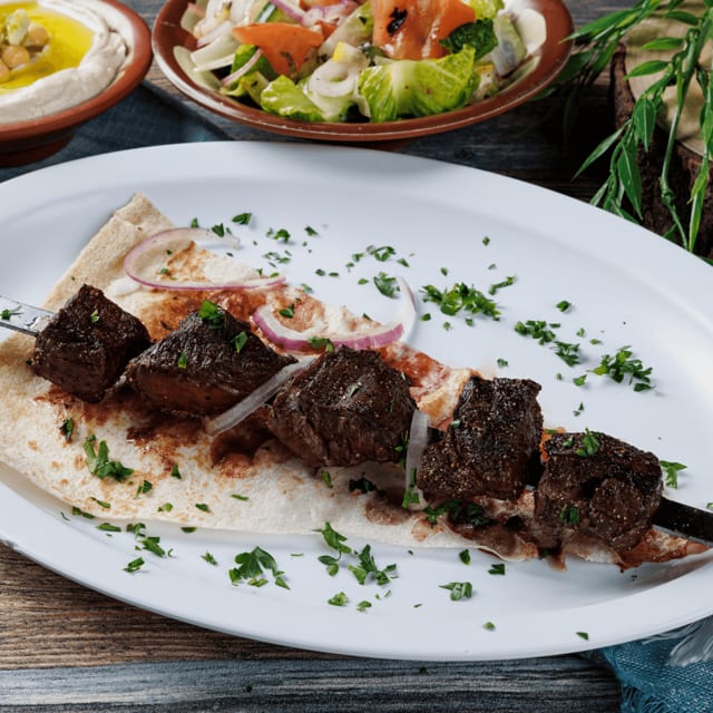 1 MEAT SKEWER.
