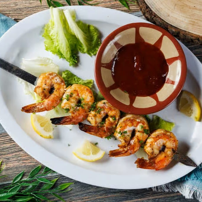 Grilled Shrimp Skewer.