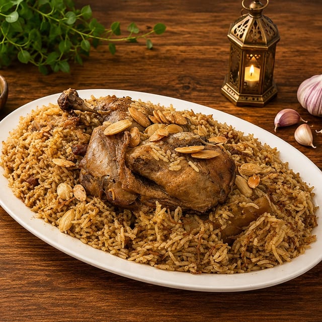 Maqlooba with Chicken.