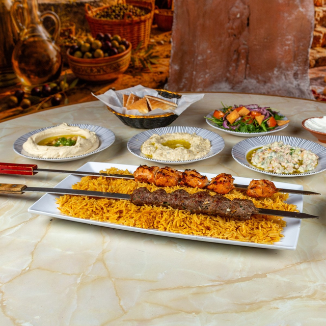 Chicken Shish Tawook + Single Meat Skewer.