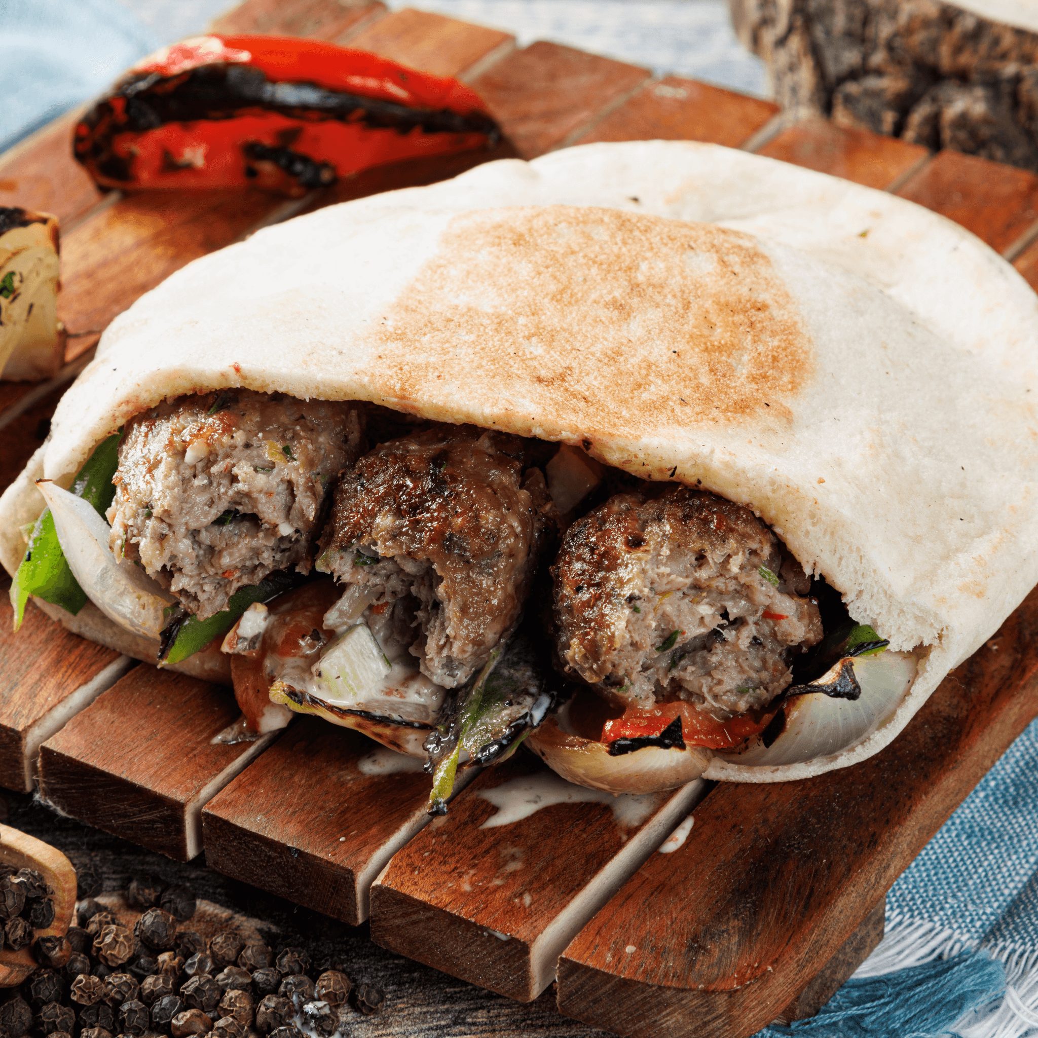 Kufta Kabob Sandwich.